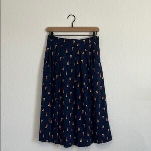 Eva Mendes Lipstick Printed Skirt